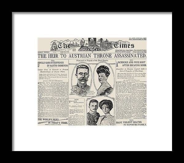 1914 Framed Print featuring the photograph Ferdinand Assassination by Granger