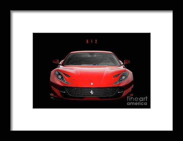 Ferrari Framed Print featuring the digital art Ferrari 812 by Airpower Art