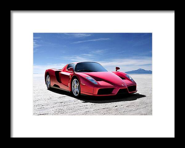 Ferrari Framed Print featuring the digital art Ferrari Enzo by Douglas Pittman