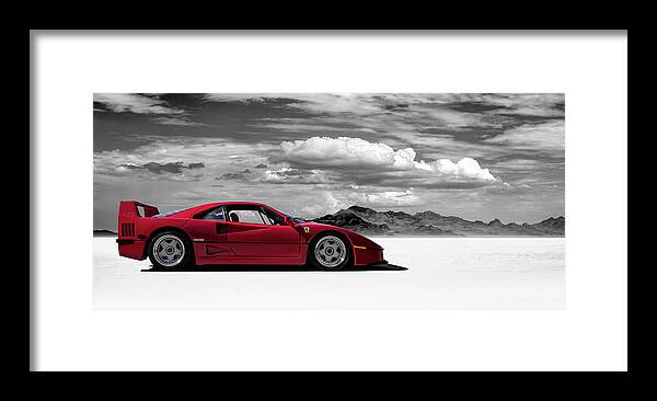 Ferrari Framed Print featuring the digital art Ferrari F40 by Douglas Pittman