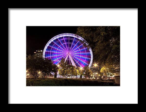 Ferris Wheel Framed Print featuring the photograph Ferris Wheel at Centennial Park 1 by Kenny Thomas