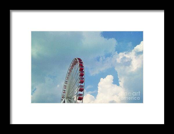 Ferris Wheel In The Sky Framed Print featuring the photograph Ferris Wheel in the Sky by Carol Riddle