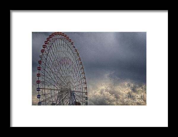 Cloud Framed Print featuring the photograph Ferris Wheel by Tad Kanazaki