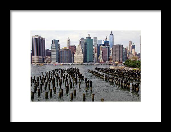 Ferry Hopping @ East River New York Framed Print featuring the photograph Ferry Hopping New York by Jim McCullaugh