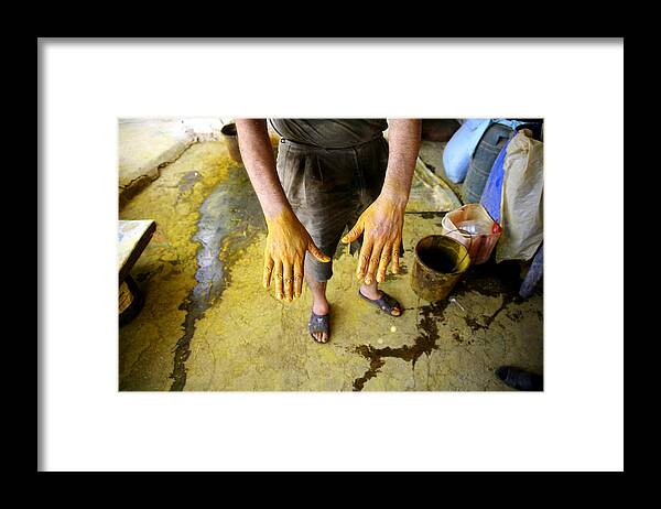 Morocco Framed Print featuring the photograph Fez hands by Marcus Best