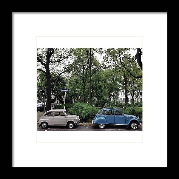 Fiat Framed Print featuring the photograph Fiat 600 -citroën 2cv

#berlin by Berlinspotting BrlnSpttng