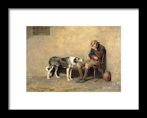 Fidelity Framed Print featuring the painting Fidelity by Briton Riviere