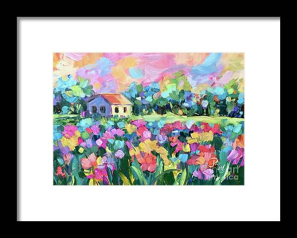 Provence Framed Print featuring the painting Field of Dreams by Patsy Walton