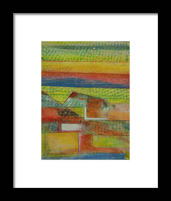 Abstract Framed Print featuring the mixed media Field of Screens by John Hansen