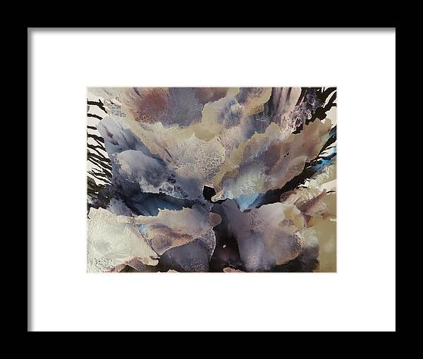 Abstract Framed Print featuring the painting Fiercely by Soraya Silvestri