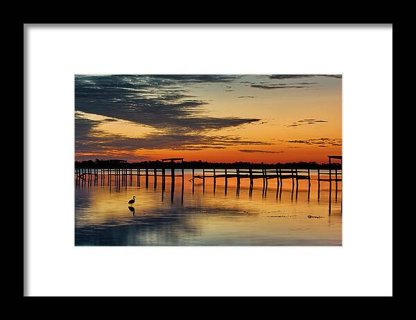 Goodrich Cafe Framed Print featuring the photograph Fiery Beginning by Norman Peay