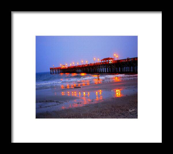 Pier Framed Print featuring the photograph Fiery Pier by Phil Burton