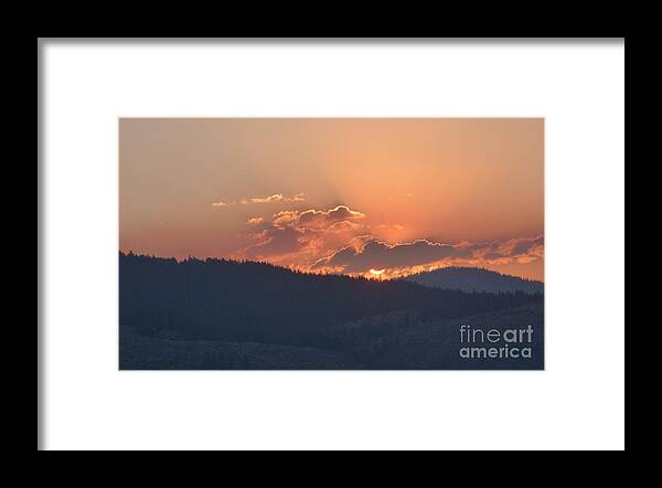 Sunset Framed Print featuring the photograph Fiery Sunset by Charles Robinson