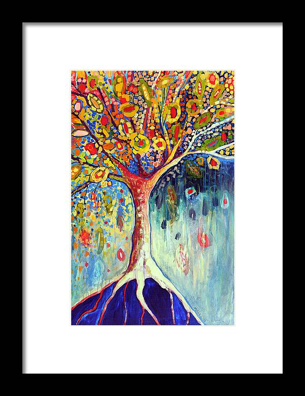 Tree Framed Print featuring the painting Fiesta Tree by Jennifer Lommers