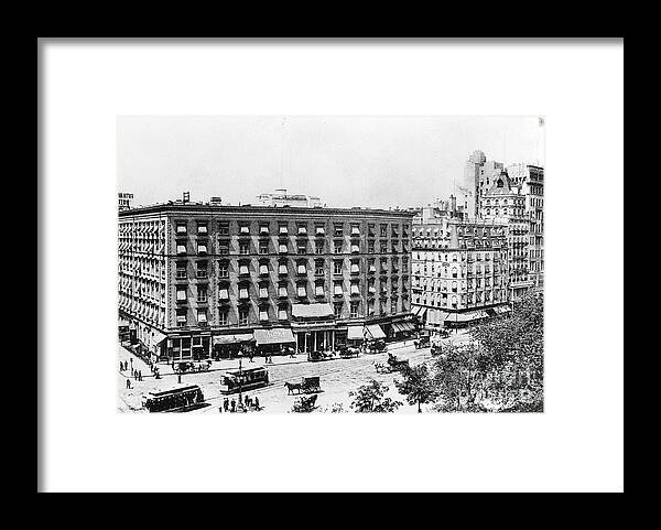 Historic Framed Print featuring the photograph Fifth Avenue Hotel, Nyc, 19th Century by Wellcome Images