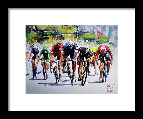 24cm X 32cm Watercolour Framed Print featuring the painting Final Effort Stage 4 by Shirley Peters