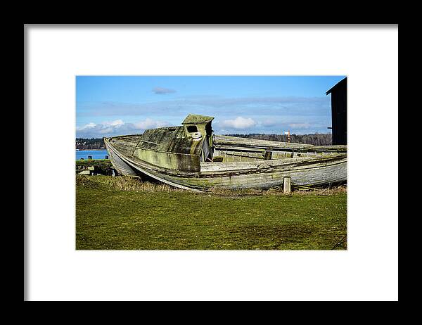 Fishing Boat Framed Print featuring the photograph Final Port by Tom Cochran