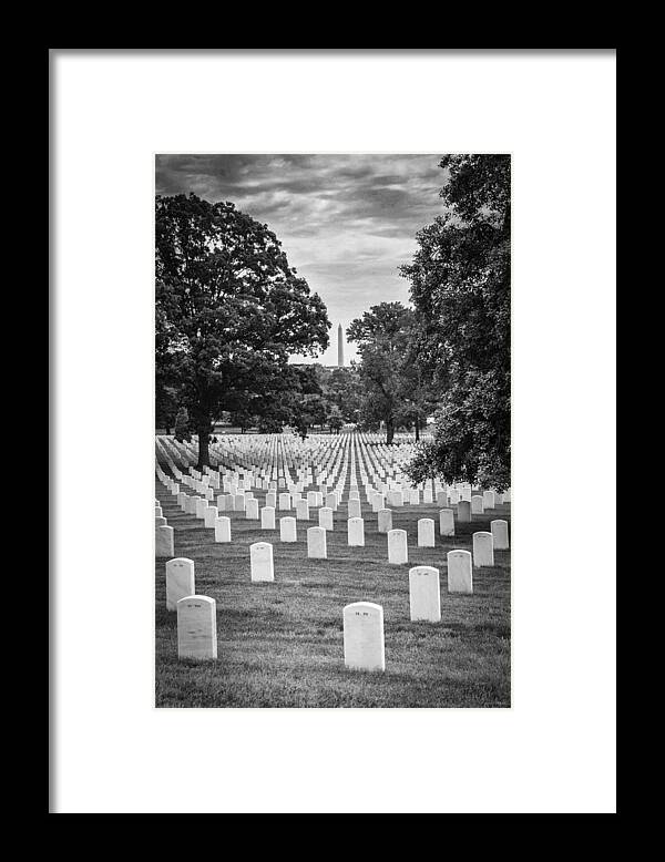 Arlington National Cemetary Framed Print featuring the photograph Final Rest by Frank Mari