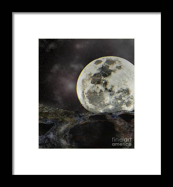 Moon Framed Print featuring the digital art Final standoff by Joe Russell