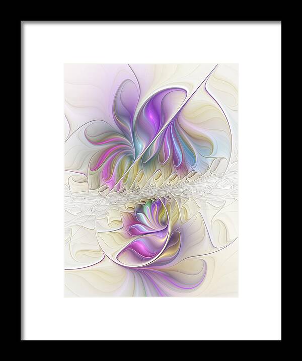 Abstract Framed Print featuring the digital art Find You by Gabiw Art