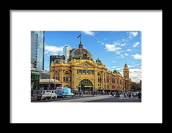 Landscape Framed Print featuring the photograph Flinders Station #1 by Franz Zarda