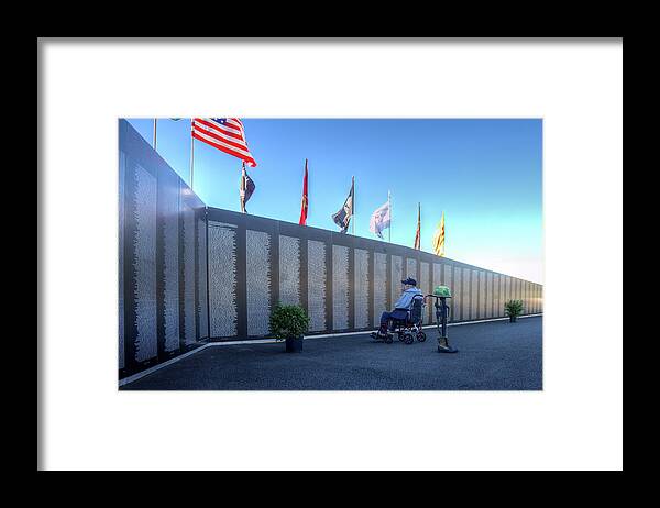 Vietnam Wall Framed Print featuring the photograph Finding Friends/The Dark Side 00042 by Kristina Rinell