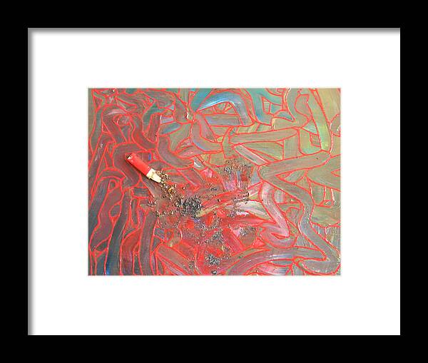 Finger Painting Framed Print featuring the painting Finger Painting by Marwan George Khoury