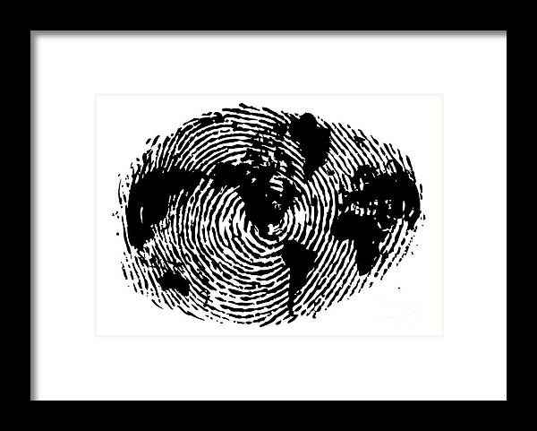 Finger Print Framed Print featuring the painting fingerprint 20X30 by Sassan Filsoof