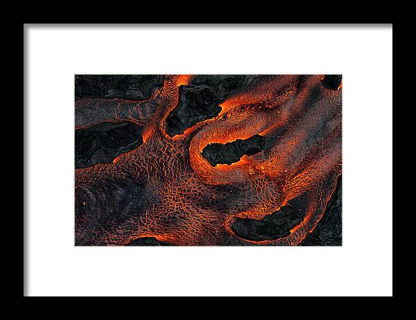 Lava Framed Print featuring the photograph Fingers of Lava by Christopher Johnson