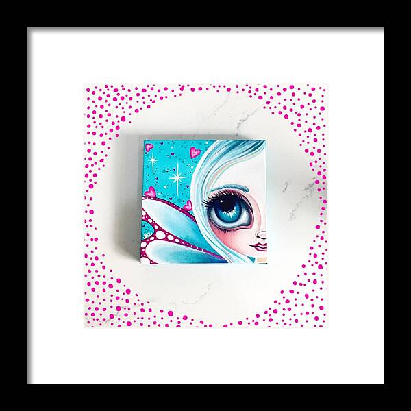 Whimsical Framed Print featuring the photograph Finished! Little 6x6 Painting by Jaz Higgins
