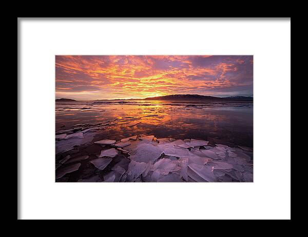 Fire Framed Print featuring the photograph Fire and Ice by Wesley Aston