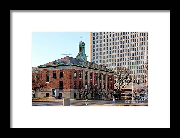 Fire And Police Building Framed Print featuring the photograph Fire and Police Alarm Building Toledo Ohio 0101 by Jack Schultz