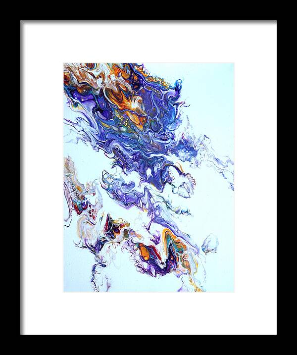 Smoke Framed Print featuring the painting Fire Ball by Jo Smoley
