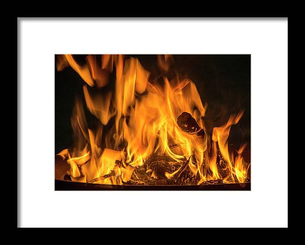 Fire Framed Print featuring the photograph Fire by Cathy Kovarik