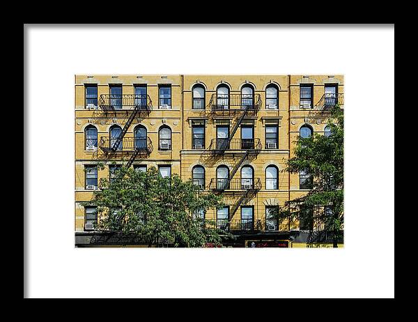 Architecture Framed Print featuring the photograph Fire Eascapes on Columbus Ave by Cornelis Verwaal