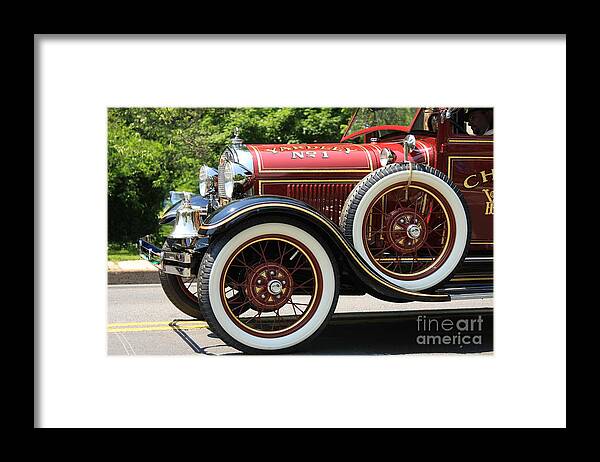 Fire Engine Framed Print featuring the photograph Fire Engine Red 2 by Nicola Fiscarelli