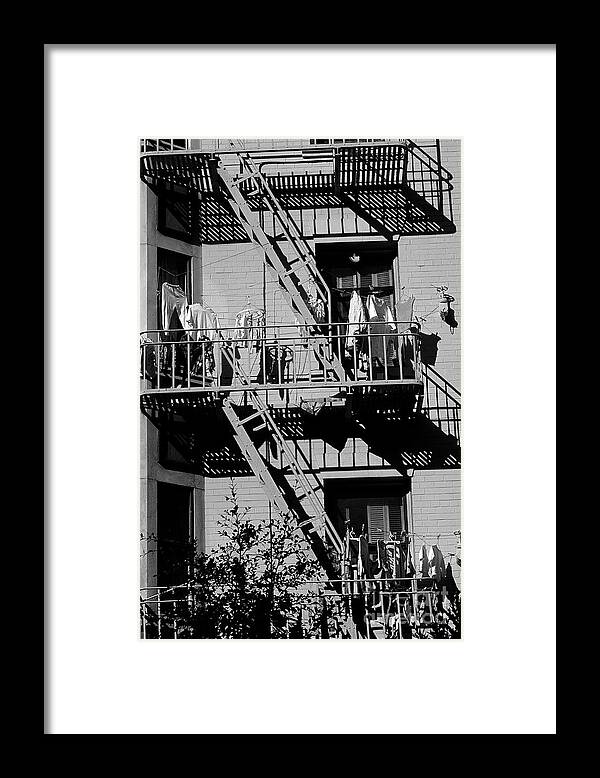 Travel Framed Print featuring the photograph Fire Escape China Town by Jim Corwin