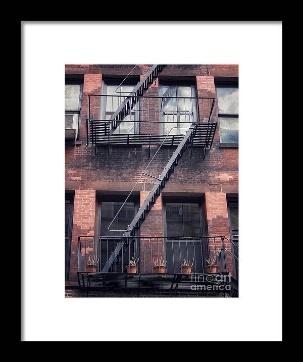 Fire Escape Framed Print featuring the photograph Fire Escape by Diana Rajala