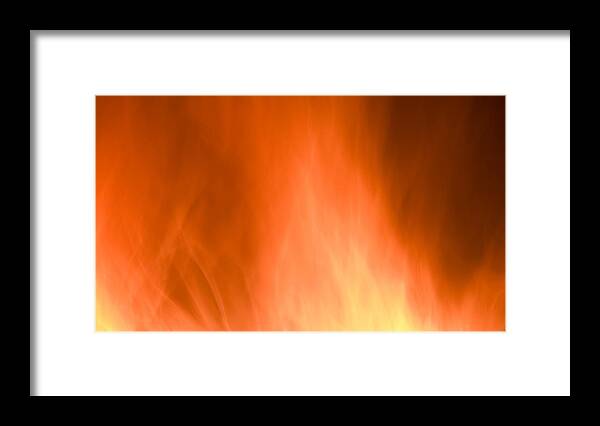 Flames Background Framed Print featuring the photograph Fire flames abstract background by Michalakis Ppalis