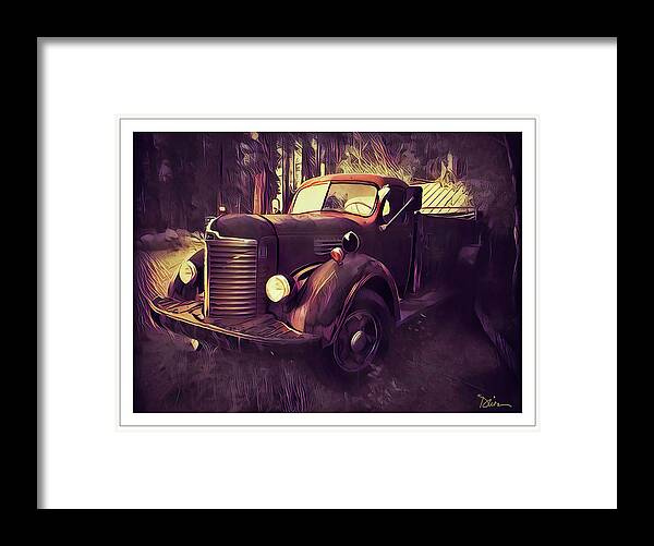 Fire Engine Framed Print featuring the photograph Fire In The Forest by Peggy Dietz