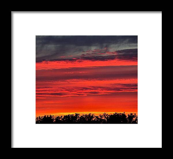 Fire Framed Print featuring the photograph Fire in the Sky by Belinda Cox