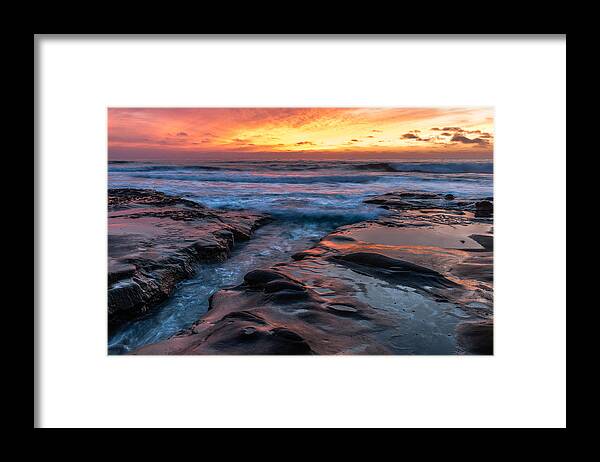Landscape Framed Print featuring the photograph Fire in the Sky by Chuck Jason