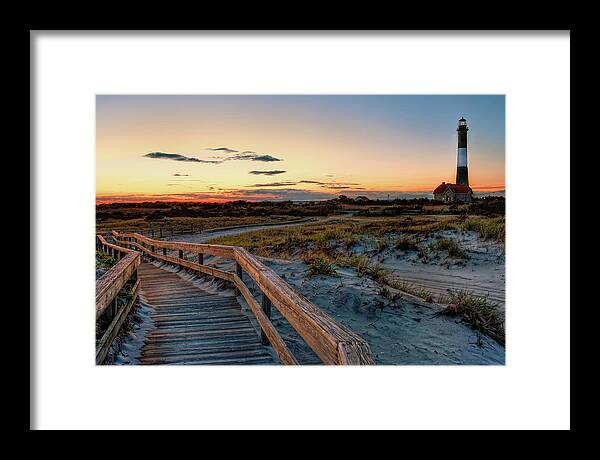 Light House Framed Print featuring the photograph Fire Island Lighthouse at Robert Moses State Park by Jim Dohms