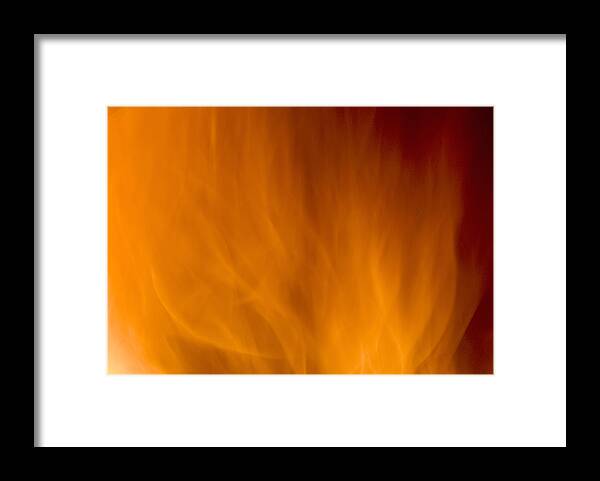 Fire Background Framed Print featuring the photograph Fire orange abstract background by Michalakis Ppalis