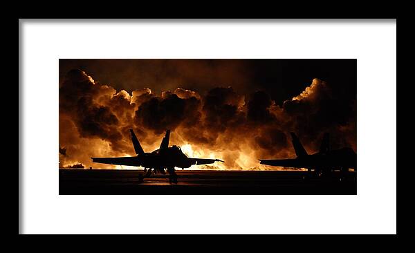 Blue Angels Framed Print featuring the photograph Fire by Renee Holder