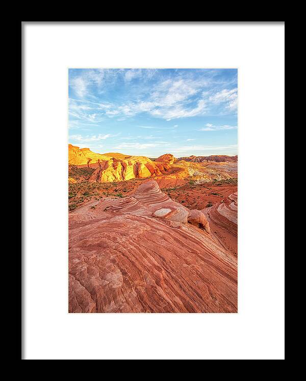 Fire Wave Framed Print featuring the photograph Fire Wave In Vertical by Joseph S Giacalone