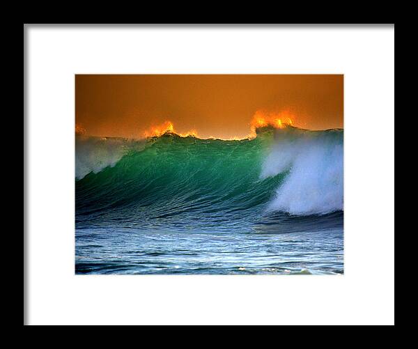 Wave Framed Print featuring the photograph Fire Wave by Lori Seaman