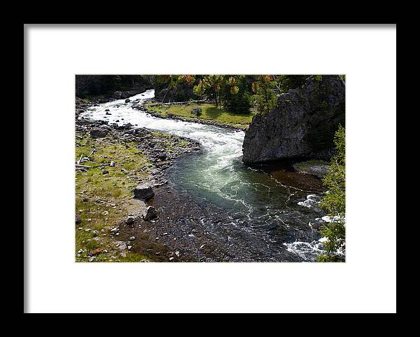Yellowstone National Park. Firehole River Framed Print featuring the photograph Firehole Bend by Marty Koch