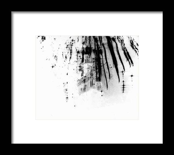 Line Framed Print featuring the drawing Firework Abstract 6 by Michelle Calkins