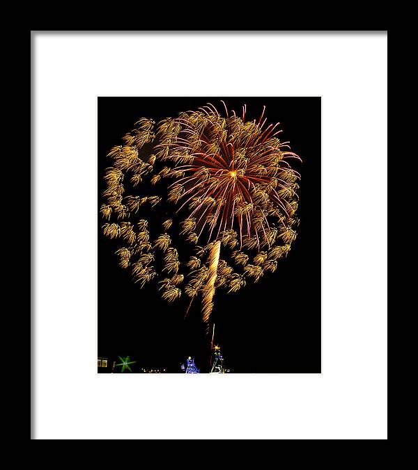 Firework Framed Print featuring the photograph Fireworks 10 by Bill Barber
